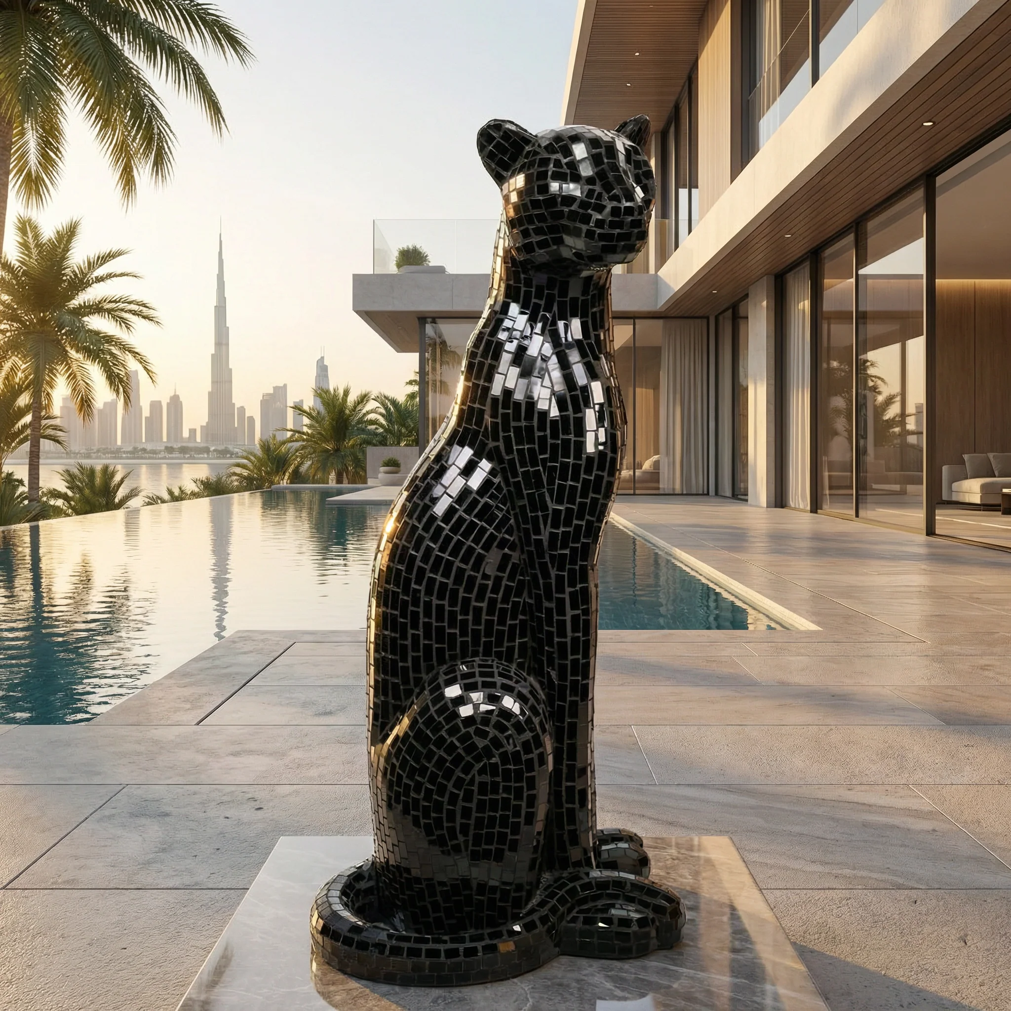 Majestic Mosaic Leopard 80cm - Image 4
