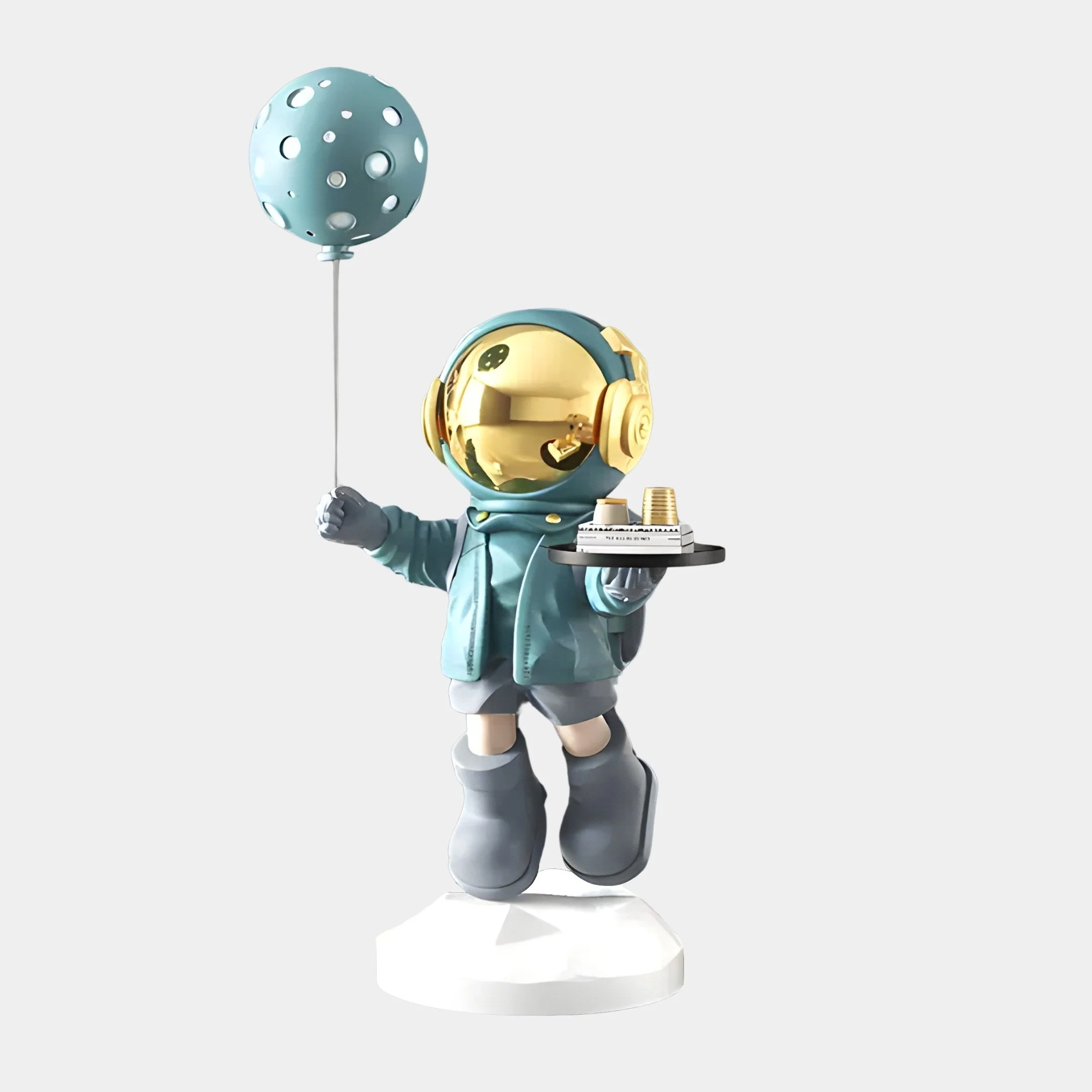 Medium Galactic Blue Astronaut Butler Balloon Sculpture - 80cm - Image 2