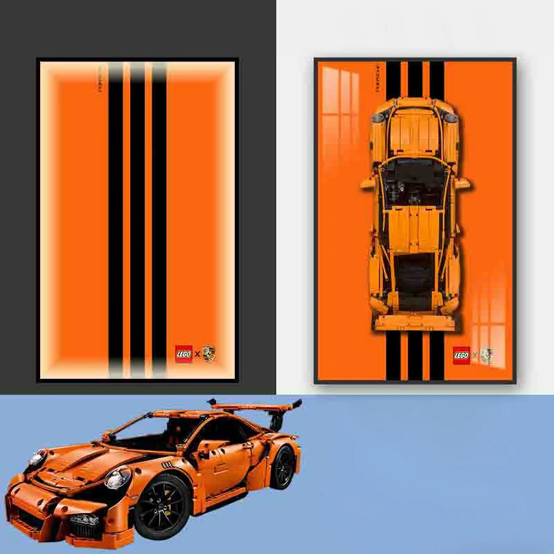 Porsche Lego Supercar Led Wall Art - Image 4