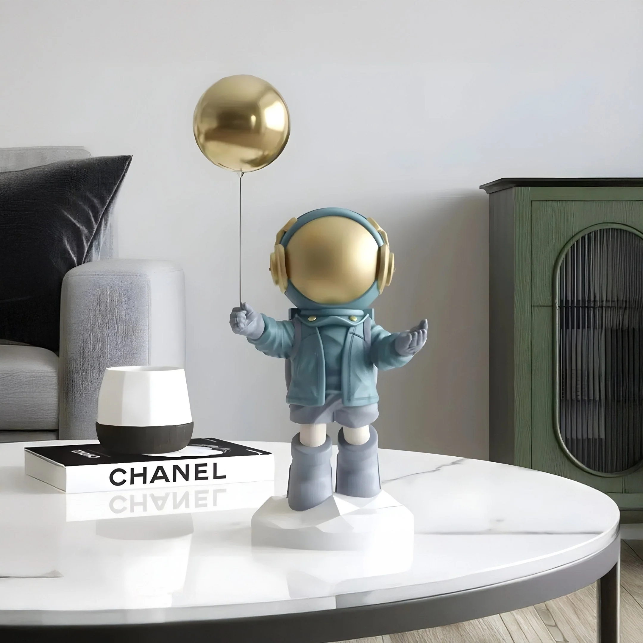 Small Galactic Blue Astronaut Balloon Figure - 42cm - Image 2