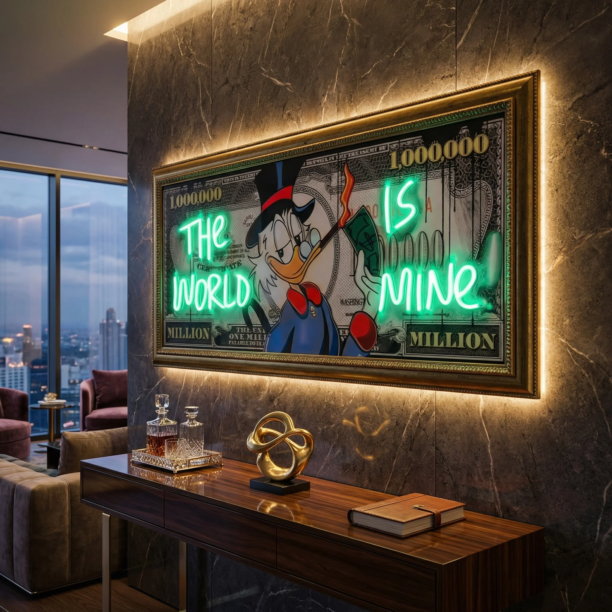 The World is Mine (Billionaire Neon Canva) - Image 3